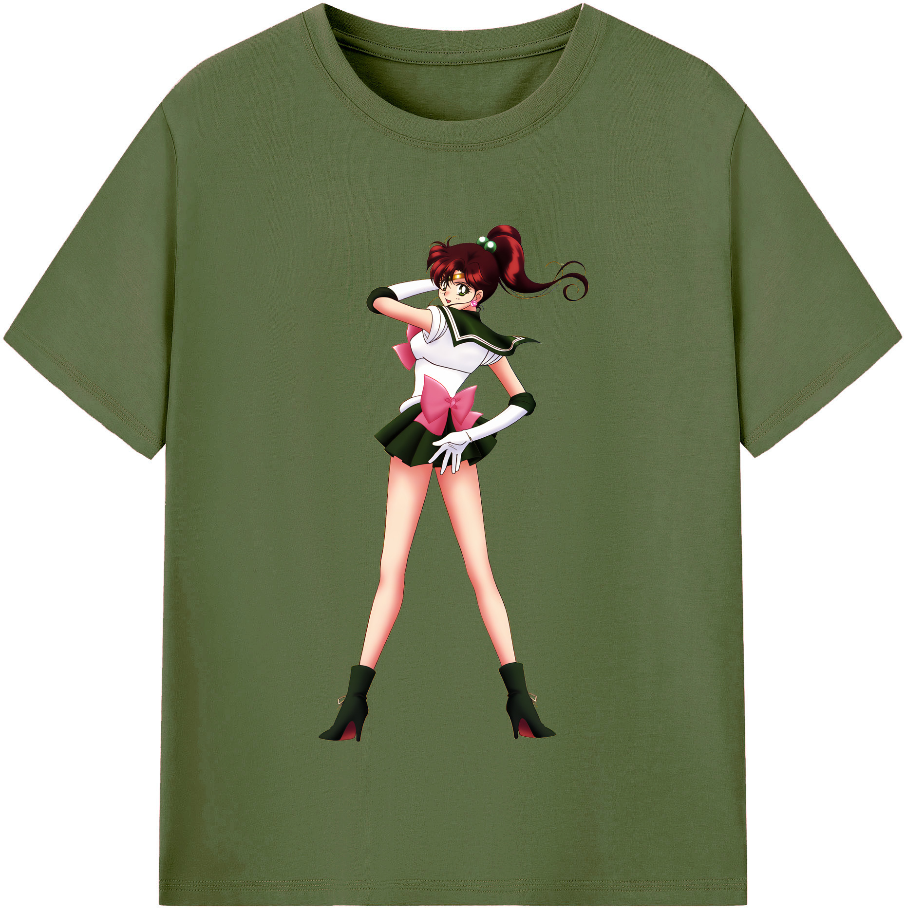 （画像用） 美少女戦士セーラームーン 木野 まこと きの まこと Sailor Moon Kino Makoto （セーラージュピター；Sailor Jupiter） 綿100％半袖Tシャツ（フロントプリント）